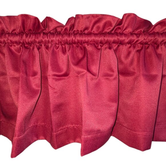 Vintage 60" Solid Wine Burgundy Window Valance Drapes Curtain Drapery Kmart - Picture 2 of 4